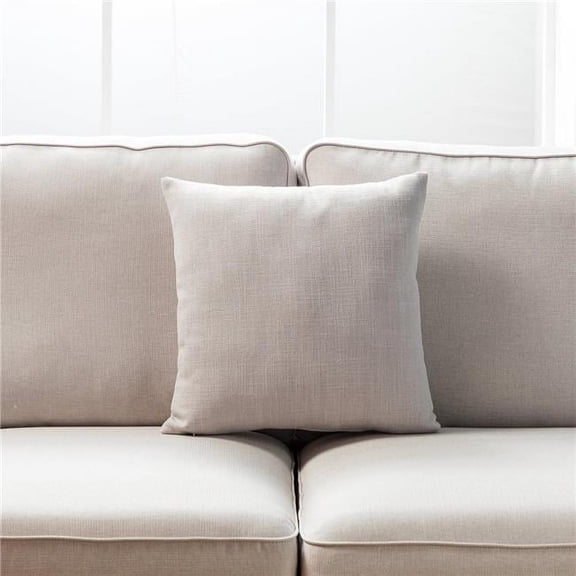 MDR Trading Inc. HU-SS1818KS27OF Beige Linen Blend With Feather Down Insert Pillow