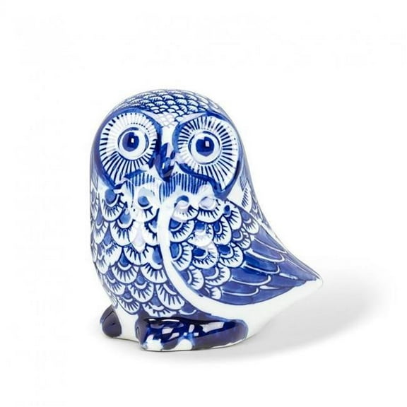 MDR Trading Inc. AB-27-INDIGO-005_Q01 Blue And White Owl Figurine