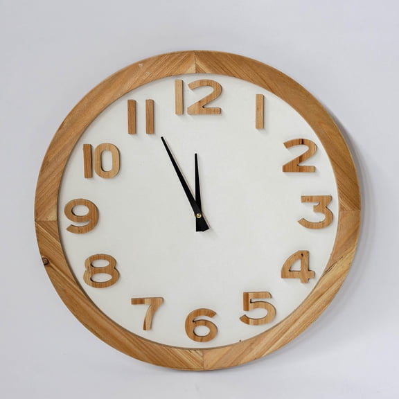 MDR Trading Inc. FP-MIN-382 Brown Frame And Numbers On White Wall Clock