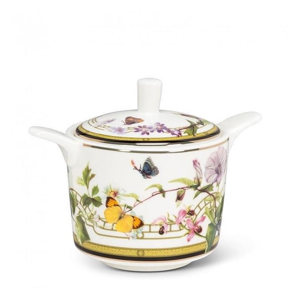 MDR Trading Inc. AB-27-SHANGRILA-SUGAR Butterfly Garden Covered Sugar Pot