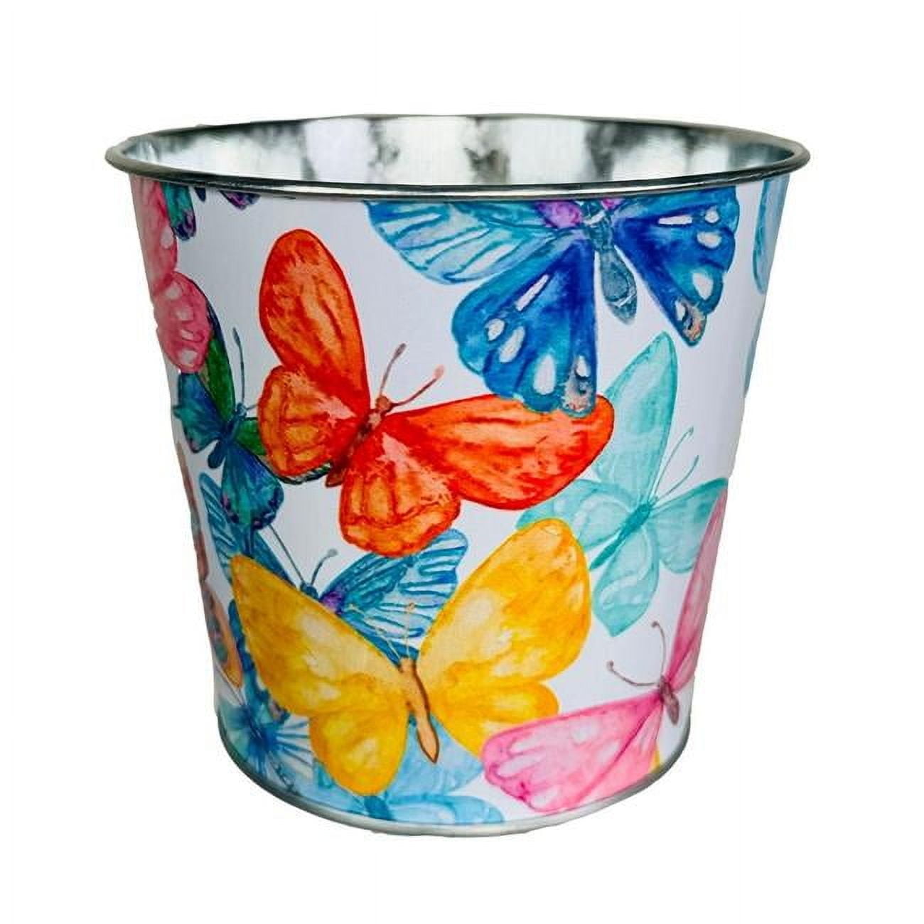 Colorful Butterfly Parade Metal Planter, 4" x 4.5"