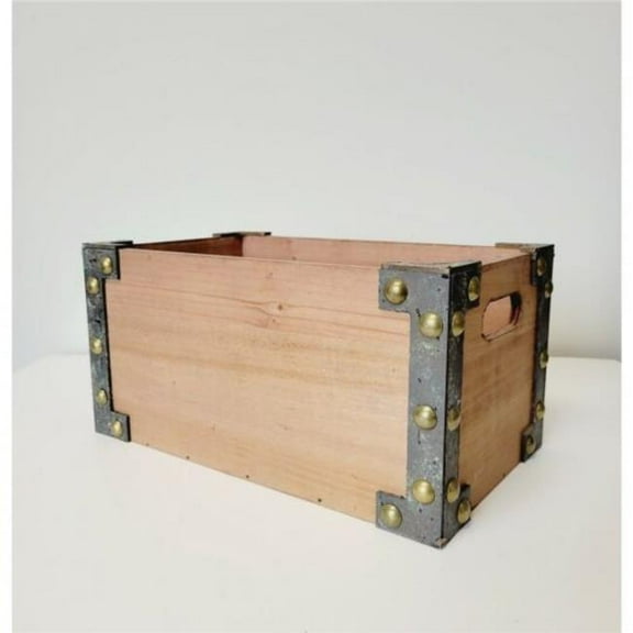MDR Trading Inc. CM-AS678NA_Q01 Brown Wood With Metal Edges Box