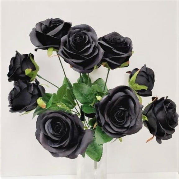 MDR Trading Inc. CM-GW222BK_Q01 Black Rose Bush Artificial Flowers