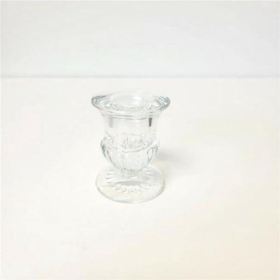 MDR Trading Inc. CM-GW669CL_Q01 Clear Glass Round Taper Candle Candle Holder