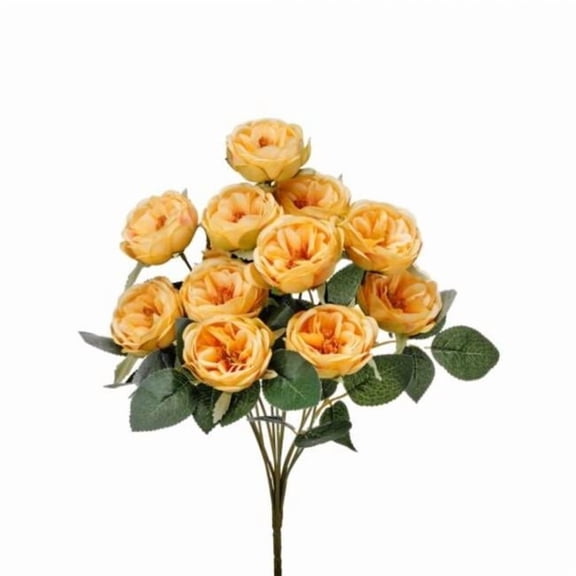 MDR Trading Inc. CM-RT887YE_Q01 Yellow English Rose Bush Artificial Flowers
