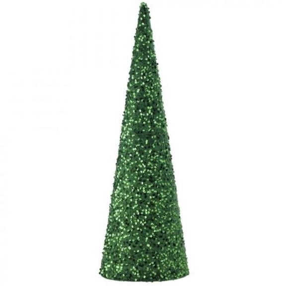 MDR Trading Inc. CM-RT952GR_Q01 24' Green Sequins And Velvet Cone Tree Decoration