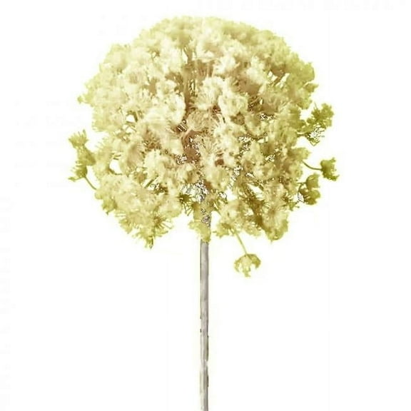 MDR Trading Inc. CM-RT993WH_Q01 White Flocked Allium Stem Artificial Flower