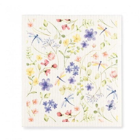 MDR Trading Inc. AB-20-ASD-020_Q01 Dragonfly & Floral Pattern Dishcloth