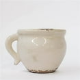 thumbnail image 1 of MDR Trading Inc. FP-ECX-119_Q01 Crackle Glazed Cream Color With Handle Ceramic Planter, 1 of 4