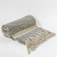 thumbnail image 1 of MDR Trading Inc. FP-IMT-005_Q01 Beige And Black Striped Cotton With Tassels Throw, 1 of 2