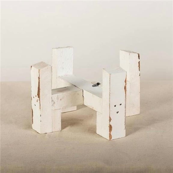 MDR Trading Inc. FP-JLS-097 Rustic White Wooden Plant Stand