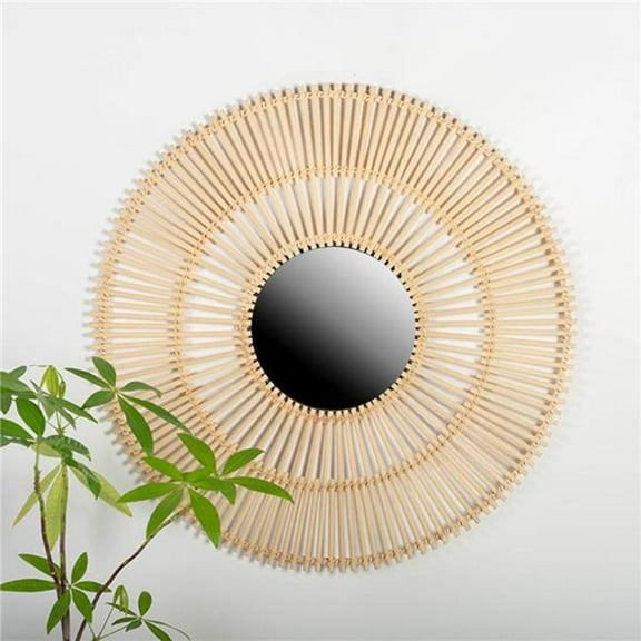 MDR Trading Inc. FP-LCD-15044_Q01 Rattan Sunburst Pattern Wall Mirror