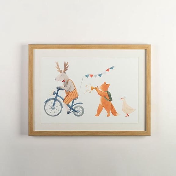 MDR Trading Inc. FP-LIN-072_Q01 Framed Print Animals On Parade Wall Decor