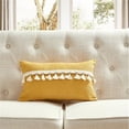 thumbnail image 1 of MDR Trading Inc. HU-CG1220HYYWOF Yellow Chenille Fabric With Tassel Accents And Feather Down Insert Pillow, 1 of 1