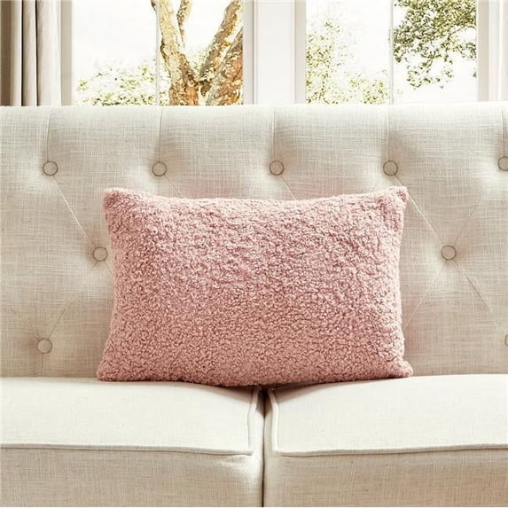 MDR Trading Inc. HU-CG1420EGPKOF Pink Boucle With Featherdown Insert Pillow