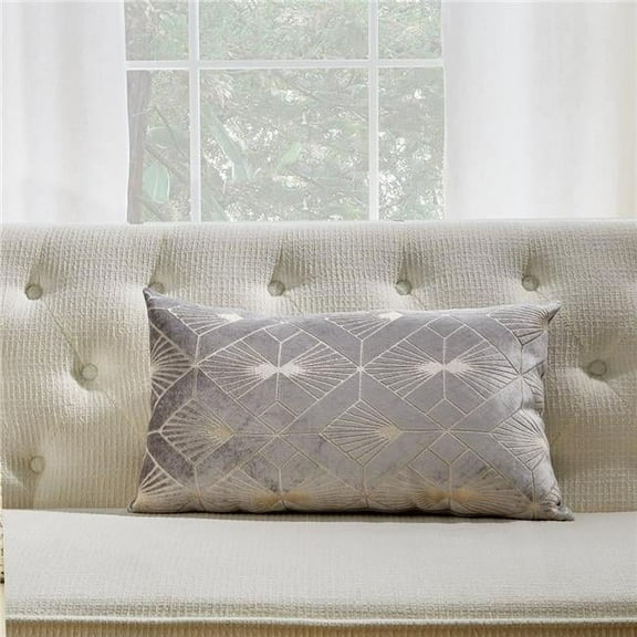 MDR Trading Inc. HU-CG1424EGGYOP Rectangular Gray With Brushed Diamond Pattern And Pillow