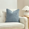 thumbnail image 1 of MDR Trading Inc. HU-CG2020EGBLOF Square Blue Boucle With Featherdown Insert Pillow, 1 of 1