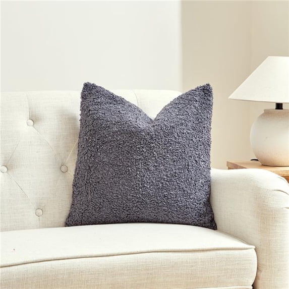 MDR Trading Inc. HU-CG2020EGGYOF Square Gray Boucle With Featherdown Insert Pillow