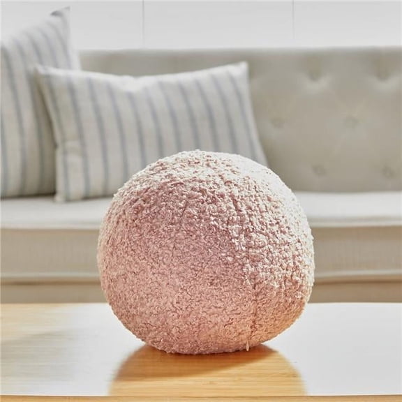 MDR Trading Inc. HU-CGBL12EGPKOP 12 Inch Pink Boucle Ball Shape With Polyester Insert Pillow