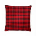 thumbnail image 1 of MDR Trading Inc. HU-EB2626NT04OP Euro Red And Black Tartan Pattern With Polyester Insert Pillow, 1 of 1