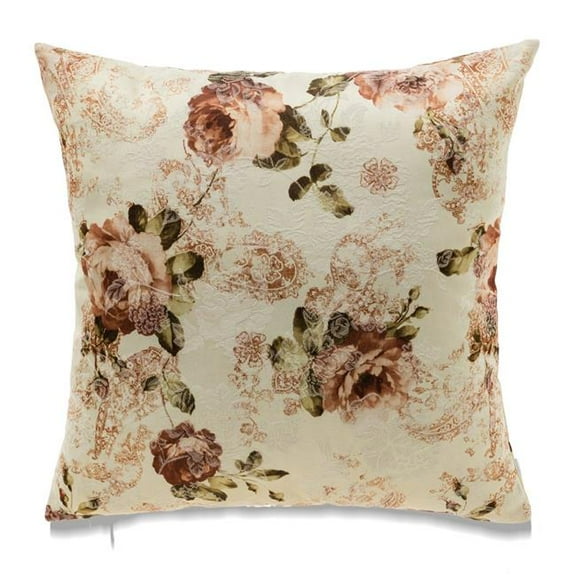 MDR Trading Inc. HU-FL2222JT04XX Muted Tone Rose Pattern Pillow Cover