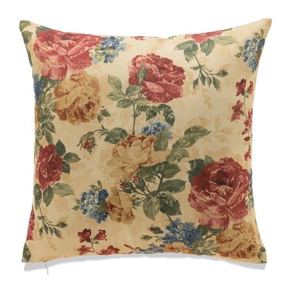 MDR Trading Inc. HU-FL2222JT14OP Multi Colored Flowers On Cream With Polyester Insert Pillow