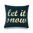thumbnail image 1 of MDR Trading Inc. HU-GS1818KSLSG1OP Gold Foil Let It Snow On Bottle Green Background With Polyester Insert Pillow, 1 of 1