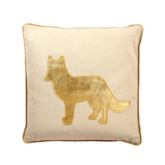 MDR Trading Inc. HU-HS1818FXG1OP Gold Applique Fox With Polyester Insert Pillow