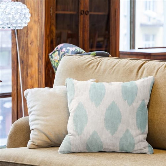 MDR Trading Inc. HU-ID2020ICBLOP Blue And White Ikat Pattern With Polyester Insert Pillow