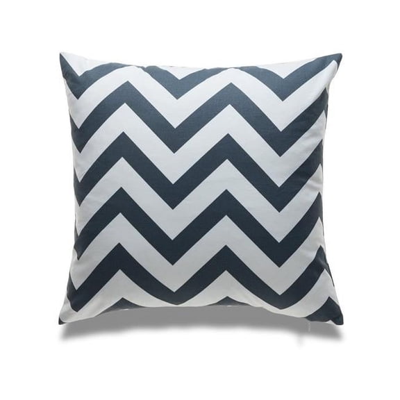 MDR Trading Inc. HU-LA1818CV17OP Navy Blue And White Chevron Pattern With Polyester Insert Pillow