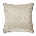 thumbnail image 1 of MDR Trading Inc. HU-LA1818JS02BGOF Square Beige Laser Embossed Chevron Pattern With Feather Down Insert Pillow, 1 of 1