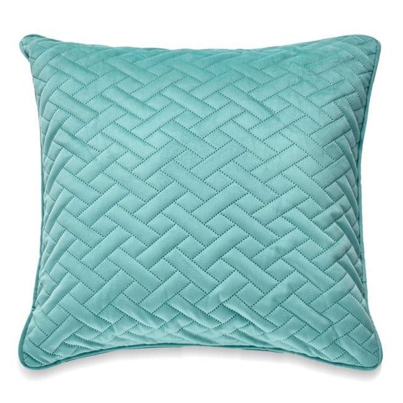 MDR Trading Inc. HU-LA1818JS02GROP Square Green Laser Embossed Chevron Pattern With Polyester Insert Pillow