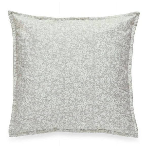 MDR Trading Inc. HU-LF2020EG02BGOP Square Beige And White Floral Print With Polyester Insert Pillow
