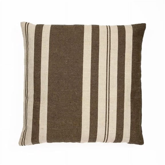 MDR Trading Inc. HU-MH2020JS07OP Dark Brown Stripewith Polyester Insert Pillow