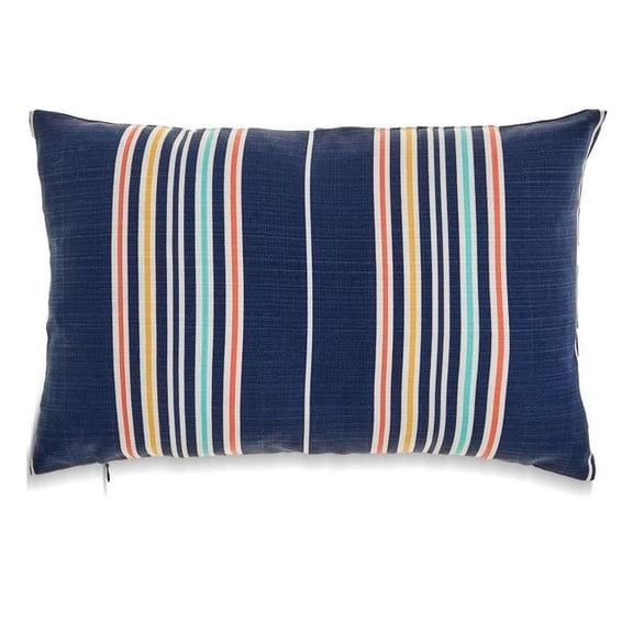 MDR Trading Inc. HU-MO1218JSFSNVOP Navy Blue French Stripe With Poly Insert Pillow
