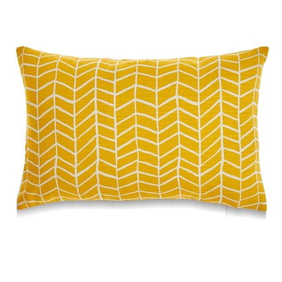 MDR Trading Inc. HU-MO1218JSLAYWXX Bright Yellow And White Herringbone Pattern Pillow Cover