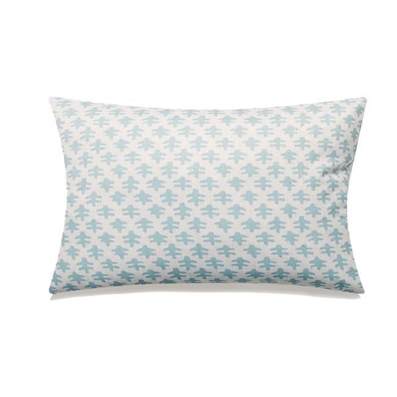 MDR Trading Inc. HU-MP1420ICOLBLOP Blue Oak Leaves On White Lumbar With Polyester Insert Pillow