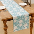 thumbnail image 1 of MDR Trading Inc. HU-MP16108JS11BL Blue Peony Pattern Table Runner, 1 of 1