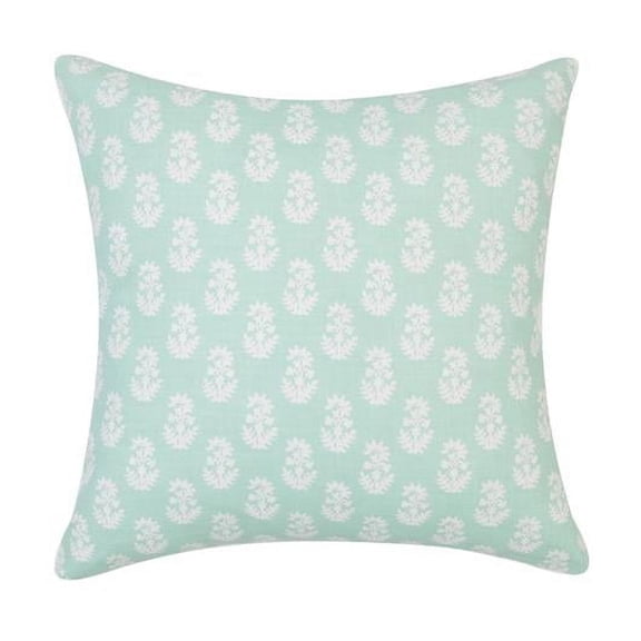 MDR Trading Inc. HU-MP1818JS02GROF Square Green With White Flowers And Feather Down Insert Pillow