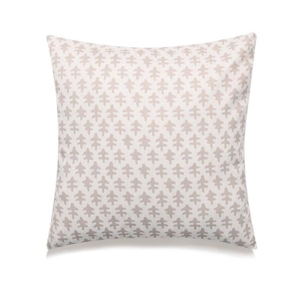 MDR Trading Inc. HU-MP2020ICOLGEOP Greige Oak Leaves On White With Polyester Insert Pillow
