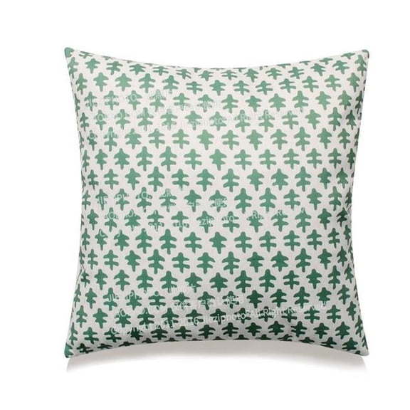 MDR Trading Inc. HU-MP2020ICOLGROP Green Oak Leaves On White With Polyester Insert Pillow