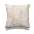 thumbnail image 1 of MDR Trading Inc. HU-MP2020JS11GEOF Square Greige With White Peonies And Featherdown Insert Pillow, 1 of 1