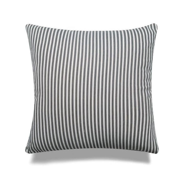 MDR Trading Inc. HU-MP2222JS03BKOP Vintage Ticking Black Stripes With Polyester Insert Pillow