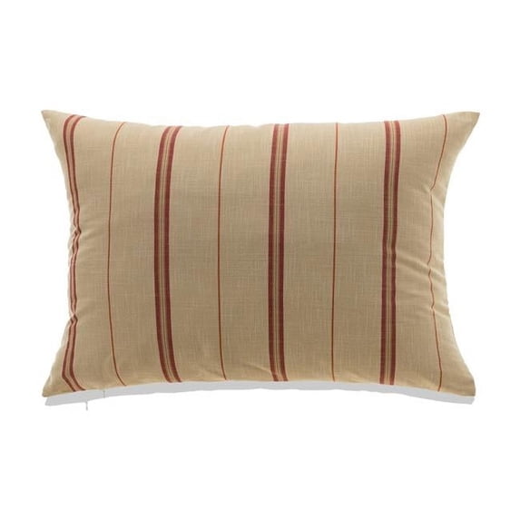 MDR Trading Inc. HU-MPFS1422JTRDOP French Stripe Red On Beige With Polyester Insert Pillow