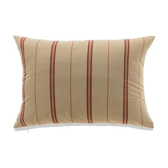 MDR Trading Inc. HU-MPFS1422JTRDOP French Stripe Red On Beige With Polyester Insert Pillow