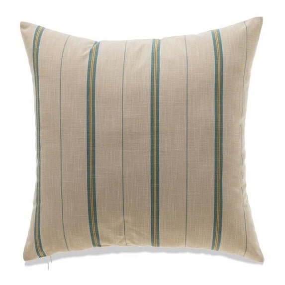 MDR Trading Inc. HU-MPFS2222JTBLOF Beige With Blue French Stripe And Feather Down Insert Pillow