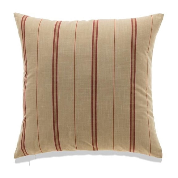 MDR Trading Inc. HU-MPFS2222JTRDOF Beige With Red French Stripe And Feather Down Insert Pillow