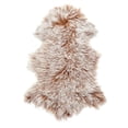 thumbnail image 1 of MDR Trading Inc. HU-MU2440YXTTTP Taupe And White Two Tone Effect Mongolian Lamb Rug, 1 of 1