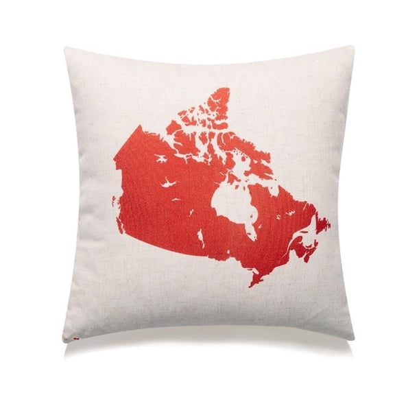 MDR Trading Inc. HU-OC1818IC05OF Map Of Canada With Feather Down Insert Pillow