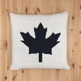 thumbnail image 1 of MDR Trading Inc. HU-OC1818LL04OP Dark Gray Maple Leaf On Ivory Background Machine Knit With Polyester Insert Pillow, 1 of 1